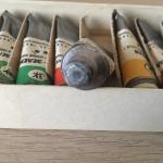 Краски акварельные СССР   художевственные НЕВА, набор 4, 9 полных тюбиков