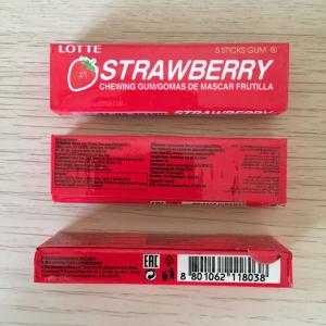 Жевательная резинка 2019 LOTTE Strawberry со вкусом клубники