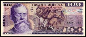 100 песо 1982  Мексика
