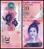 Банкнота иностранная 2009  Венесуэла, 20 боливаров