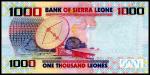1000 леоне 2010  Сьерра - Леоне