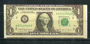 Вкладыш от жевательной резинки   Деньги, 1 доллар, США