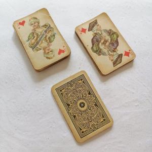 Карты игральные СССР   миниатюрные, 35 карт, следы эксплуатации, игранные