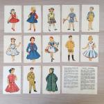 Набор открыток СССР 1961  Наши наряды, выкройки карнавальных костюмов, редкая