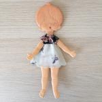 Кукла на шарнирах СССР   Куколка в платье, полиэтилен