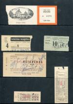 Билеты иностранные времен СССР 1972  трамвай, кино, музей, 5 шт. цена за все