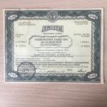 Акция обыкновенная именная 1993  АО Васильевский лесокомбинат, 10 000 рублей