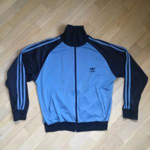 Олимпийка из 90-ых   Adidas, темносиняя-голубая, молния рабочая, L, 16 фото