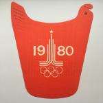 Кепка-козырек СССР, ПО Картонаж 1980  Олимпиада 80, красная