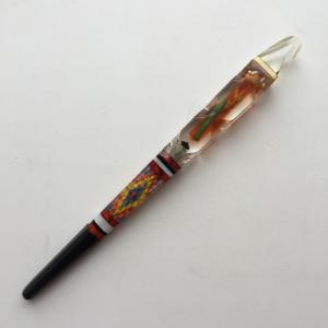 Ручка шариковая СССР   цветной пластик, зона, кич, 17 см.