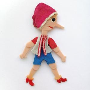 Кукла на шарнирах СССР   Буратино, полиэтилен, 16 см