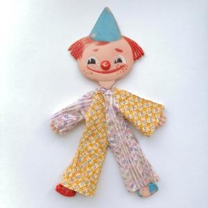 Кукла на шарнирах СССР   Клоун, полиэтилен, 29 см