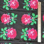 Головной платок СССР   цветочный узор, шаль, 95 на 95 см