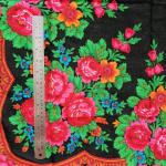Головной платок СССР   Павлово-Посадский, шаль, 95 на 95 см