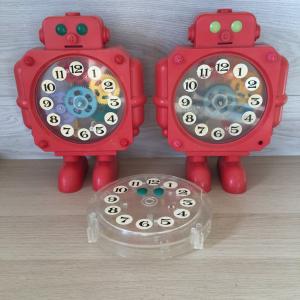 Заводная игрушка СССР 1986  Робот часы, требуется восстановление, цена за все