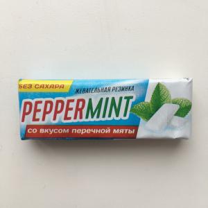 Жевательная резинка 2021  PEPPERMINT со вкусом перечной мяты, без сахара