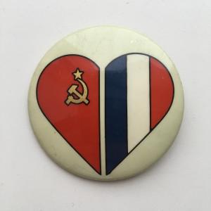 Значок СССР бакинская серия   Дружба СССР и Франция