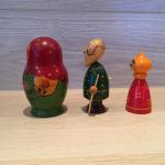 Игрушка деревянная СССР   Дед грибник, девочка, медведь, кошка, матрешка цена за все