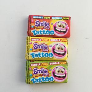 Жевательная резинка 2022  Smile tattoo Bubble gum, 3 шт. цена за все