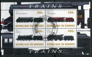 Блок иностранных марок 2010  Поезда