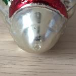 Ёлочная игрушка СССР   на прищепке, Дед мороз с елкой, скол трубки, 4 фото