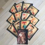Вырезка из журнала   с эскизами игральных карт проекта Екатерины Рождественской