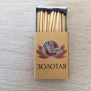 Спички сувенирные   Реклама сигарет, Золотая Ява