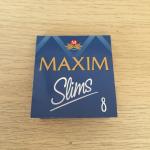 Спички сувенирные   Реклама сигарет, MAXIM, Slims, плоские спички