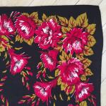 Головной платок СССР   цветочный принт, вискоза , 68х68 см
