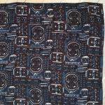 Головной платок СССР   абстрактный рисунок, креп, крепдешин , 95х88 см