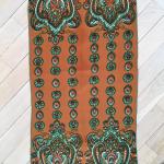 Женский шарф СССР   цветочный рисунок, креп, крепдешин, 41х125 см