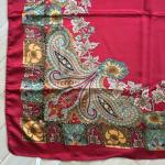 Головной платок из 90-ых   женский, полиэстер, 94 на 94 см, Индия