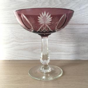 Конфетница СССР   ваза для фруктов, конфет, марганцевое стекло