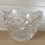 Конфетница СССР   ваза, вазочка, прессованное стекло, 15х10,5 см