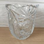 Конфетница СССР   ваза, вазочка, прессованное стекло, 12х13,5 см