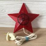 Звезда электрическая СССР 1985  на новогоднюю елку, неоновые газоразрядные лампы, рабочая