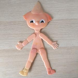 Кукла на шарнирах СССР   Клоун, шарнирная, полиэтилен, 29 см