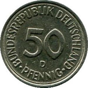 50 пфенингов 1979  Западная Германия, ФРГ, 1948-1989