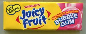 Жевательная резинка 2016 Wrigleys Juicy Fruit, реальный баблгам
