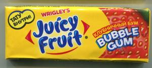 Жевательная резинка 2016 Wrigleys Juicy Fruit, клубничный бум