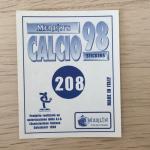 Наклейка для альбома 1998 Merlin Merlin Calcio 98 номер 208