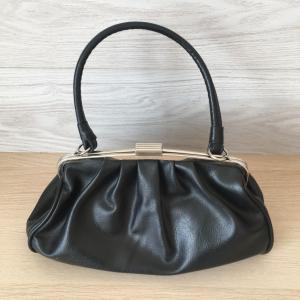 Женская сумочка СССР   сумка, миниатюрная, кожзам, черная, 7 фото