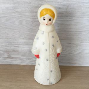 Игрушка СССР   Снегурочка, 33 см, пластмасса, редкая раскраска