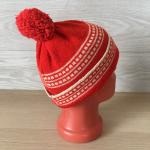 Детская шапочка СССР   Красная с помпончиком, полиакрил