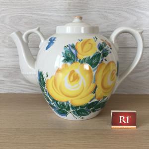 Чайник трактирный СССР  Дулево Желтые розы, Дулево, 4,5 литра, 