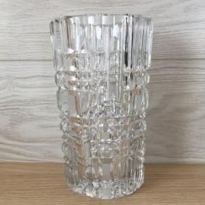 Цветочная ваза СССР   вазочка, прессованное стекло, 20х11 см, 1515 гр.