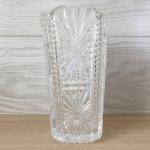Цветочная ваза СССР   вазочка, прессованное стекло, 10х17 см, 940 гр.