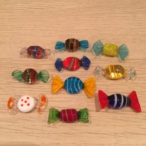 Муранское стекло   стеклянные конфеты, 10 штук, цена за все