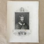 Европейская гравюра 19 века   Король Уэссекса Альфред Великий, Alfred 