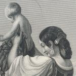 Европейская гравюра 19 века   The mothers welcome, приветствие матери